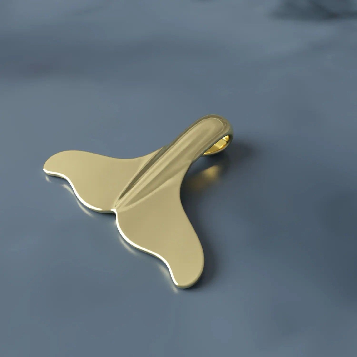 Gold whale tail pin